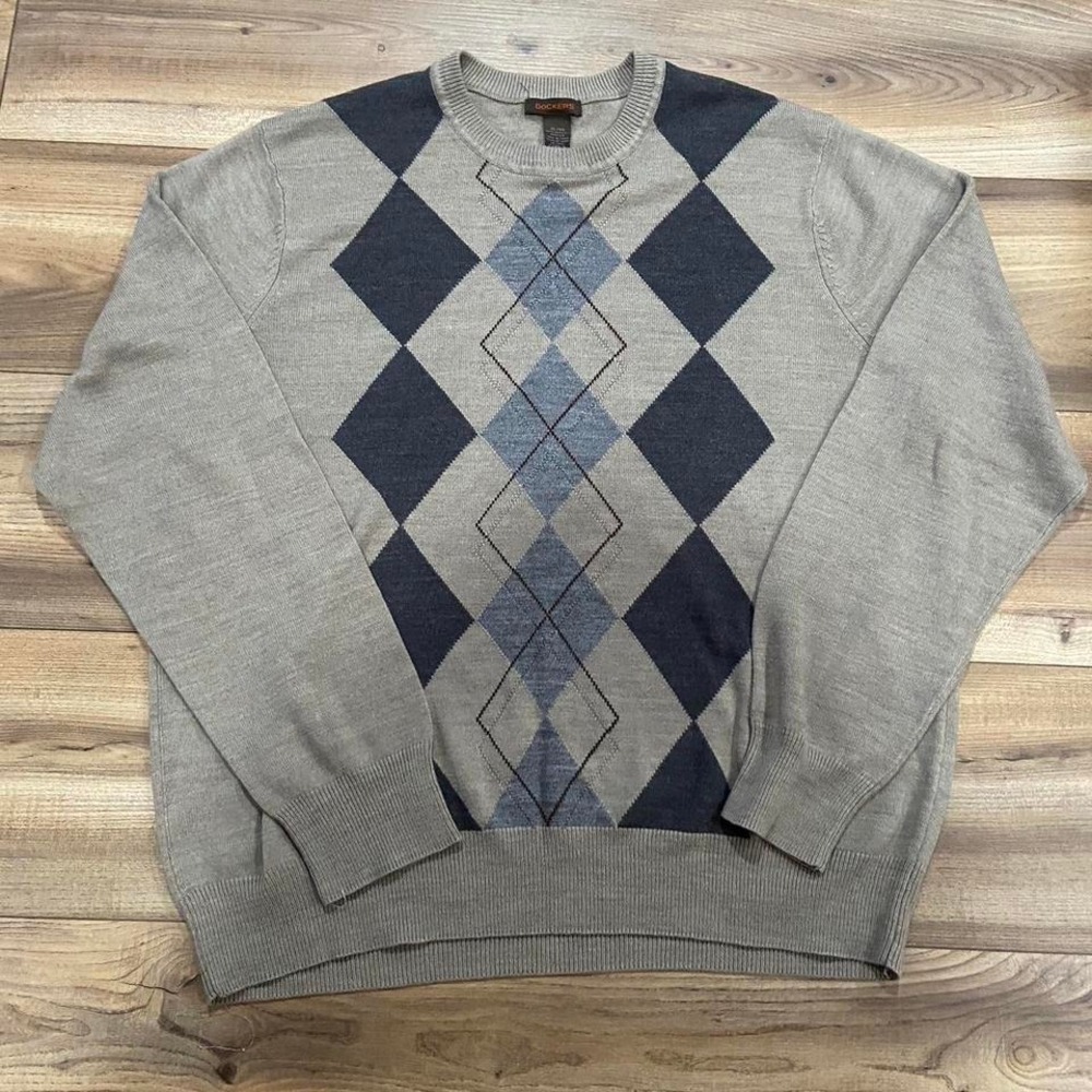 Men's Size XL Argyle Tan Sweater Dockers